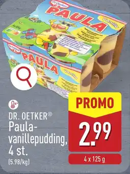 ALDI Dr. Oetker Paula vanillepudding aanbieding