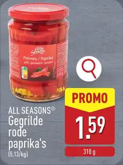 ALDI All Seasons Gegrilde rode paprika's aanbieding