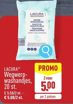 ALDI Lacura Wegwerpwashandjes aanbieding
