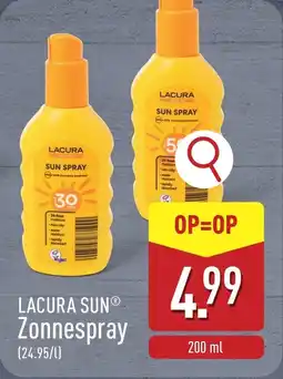 ALDI Lacura Sun Zonnespray aanbieding