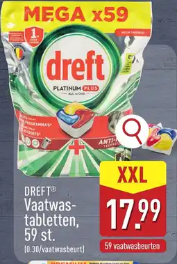 ALDI Dreft Vaatwas tabletten aanbieding