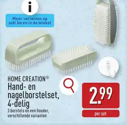 ALDI Home Creation Hand en nagelborstelset, 4-delig aanbieding