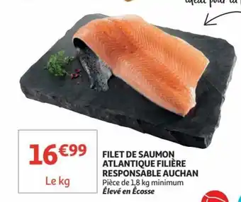 Auchan Filet de saumon atlantique filiere responsable aanbieding