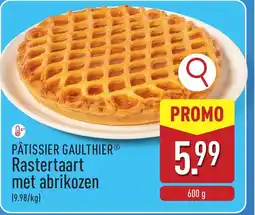 ALDI Pâtissier Gaulthier Rastertaart met abrikozen aanbieding