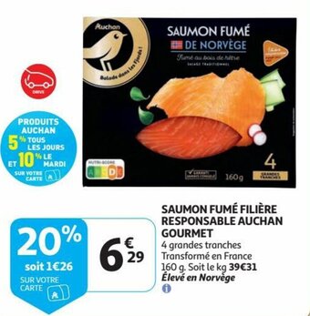 Auchan Saumon fume filiere responsable auchan gourmet aanbieding