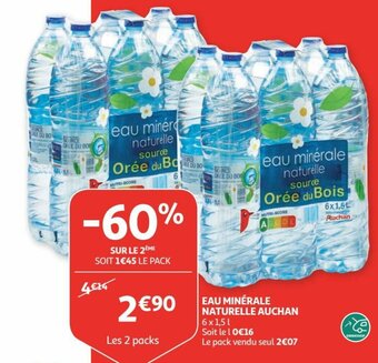 Auchan Eau minerale naturelle aanbieding
