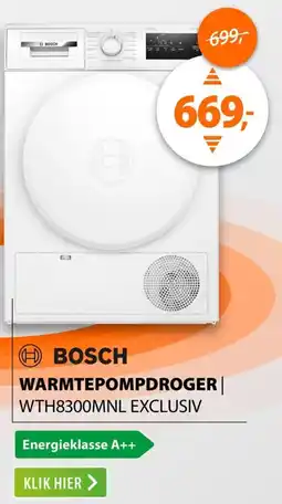 Expert Bosch warmtepompdroger aanbieding