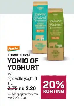 Ekoplaza Zuiver Zuivel Yomio of yoghurt aanbieding