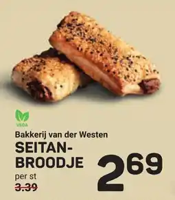 Ekoplaza Bakkerij van der westen seitanbroodje aanbieding