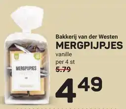 Ekoplaza Bakkerij van der westen mergpijpjes vanille aanbieding
