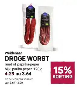 Ekoplaza Weidenaar Droge worst aanbieding