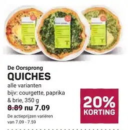 Ekoplaza De Oorsprong Quiches aanbieding