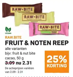 Ekoplaza Raw bite fruit & noten reep aanbieding