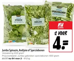Jumbo Jumbo Spinazie, Andijvie of Sperziebonen aanbieding