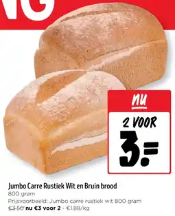 Jumbo Jumbo Carre Rustiek Wit en Bruin brood aanbieding