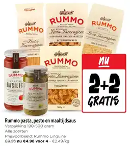 Jumbo Rummo pasta, pesto en maaltijdsaus aanbieding