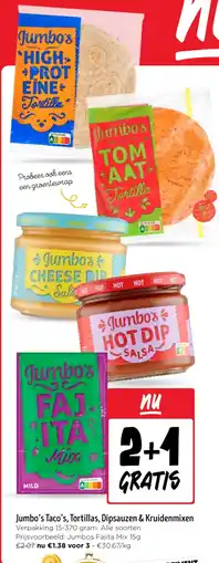 Jumbo Jumbo's Taco's, Tortillas, Dipsauzen & Kruidenmixen aanbieding