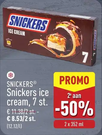 ALDI Snickers Ice Cream aanbieding