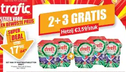 Trafic Dreft set van 19 vaatwastabletten aanbieding