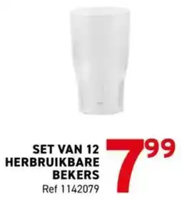 Trafic Set van 12 herbruikbare bekers aanbieding