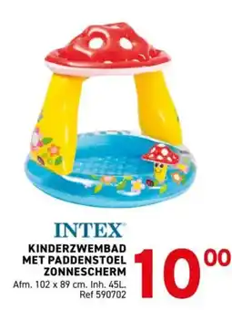 Trafic Intex kinderzwembad met paddenstoel zonnescherm aanbieding