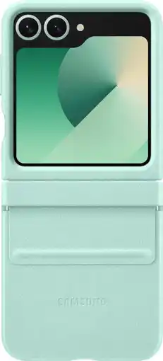 Coolblue Samsung Galaxy Z Flip 6 Back Cover Similicuir Menthe aanbieding