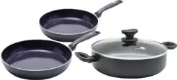 Coolblue GreenPan Torino Set de Poêles à Frire Céramique 24 + 28 cm + Poêle Paysanne 28 cm aanbieding