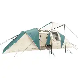 Decathlon Koepeltent Kalmar - 6 personen - 2 slaapcabines- panoramadak aanbieding