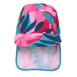 Decathlon Zonnehoed Protect II Tropical Leaves (Tahoe blauw/roze) aanbieding