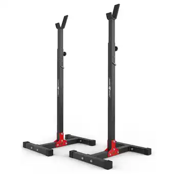 Decathlon In hoogte verstelbare halterstandaard halterrek voor halterstangpaar aanbieding