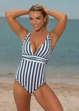 Decathlon Menstrueel badpak sculptend model - Marine - Licht tot Zwaar aanbieding