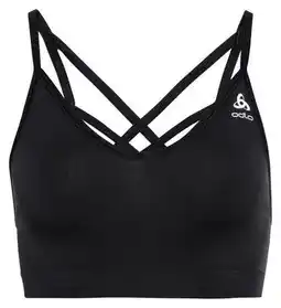 Decathlon Vrouwen Odlo Naadloze Zachte Sport Beha Zwart aanbieding