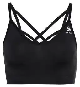 Decathlon Vrouwen Odlo Naadloze Zachte Sport Beha Zwart aanbieding