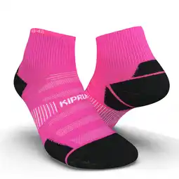 Decathlon Dikke hardloopsokken Run900 mid roze aanbieding