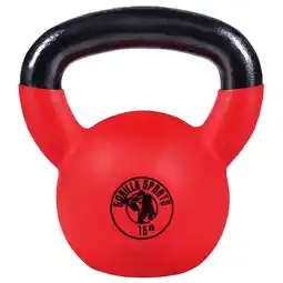 Decathlon Kettlebell - 16 kg - Gietijzer - Rubber Coating - Vinyl - Rood aanbieding