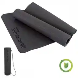 Decathlon Yogamat Tapis de yoga met riem 6 mm dik Antislip Waterdicht wasbare fitnessmat aanbieding