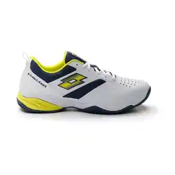Decathlon Zapatillas Lotto Superrapida 400 IV Blanco Amarillo Acido Azul Denim - - 42 aanbieding
