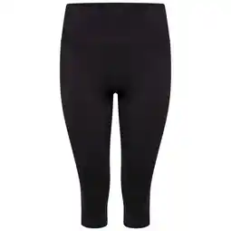 Decathlon Dames Invloedrijke Effen Gerecycleerde 3/4 Legging (Zwart) aanbieding