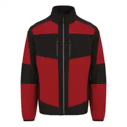 Decathlon 2laags Soft Shelljas voor volwassenen (Klassiek rood/zwart) aanbieding