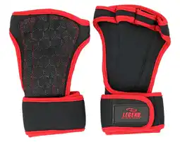 Decathlon Crossfit & Fitness Handschoenen Heren/Dames Zwart-Rood - Gemaakt van softshell aanbieding