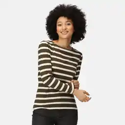 Decathlon Federica gestreept wandelshirt voor dames aanbieding