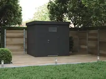 Makro Stalen tuinhuis Eleganto 240 x 240 cm enkele deur + gratis drempeloprit t.w.v. € 109,00 aanbieding