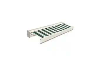 Makro Domasol Elektrische zonneluifel F30 450 x 300 cm groen/crème gestreept aanbieding
