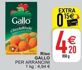 Cora Riso gallo per arrancini aanbieding
