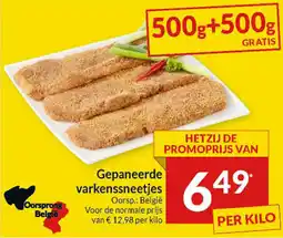 Intermarché Gepaneerde varkenssneetjes aanbieding