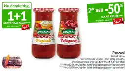 Intermarché Panzani Saus of pesto aanbieding