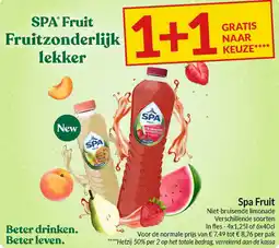 Intermarché Spa Fruit niet-bruisende limonade aanbieding