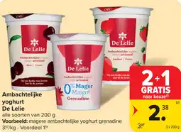 Carrefour De Lelie ambachtelijke yoghurt aanbieding
