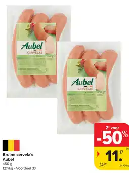 Carrefour Aubel bruine cervela's aanbieding