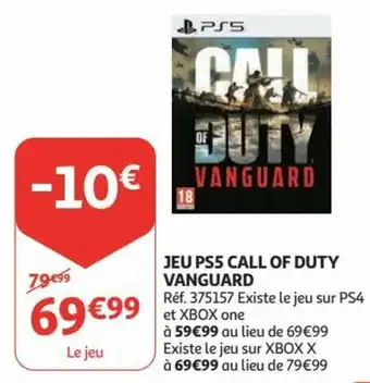 Auchan Jeu ps5 call of duty vanguard aanbieding